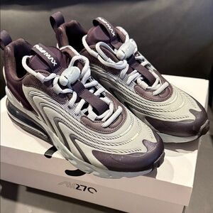 Nike Air Max 270 React Purple & Light Gray Sneakers